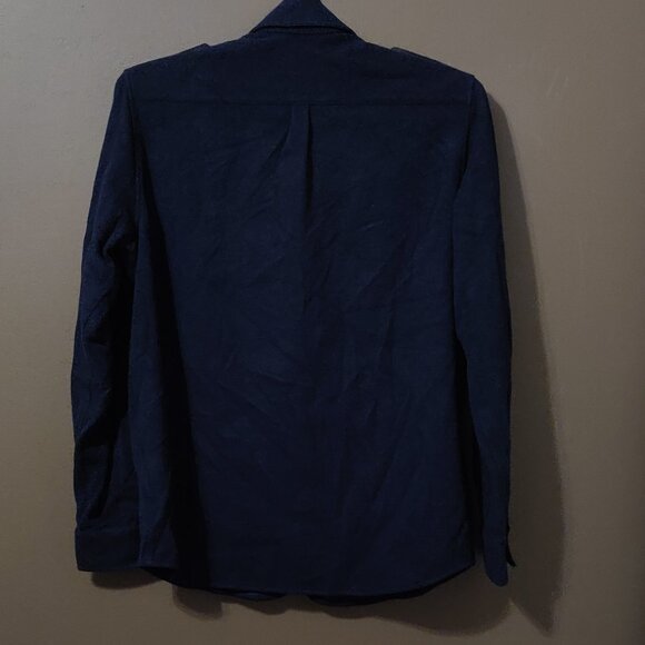 Sease Felpa Generale Virgin Wool & Nylon Over Shirt Dark Navy Blue XL/52 - Picture 3 of 8